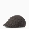 Flat cap - check dark gray