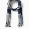 Scarf - check dark blue