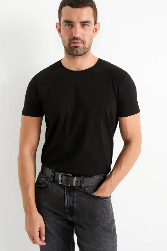 Belt - faux leather black