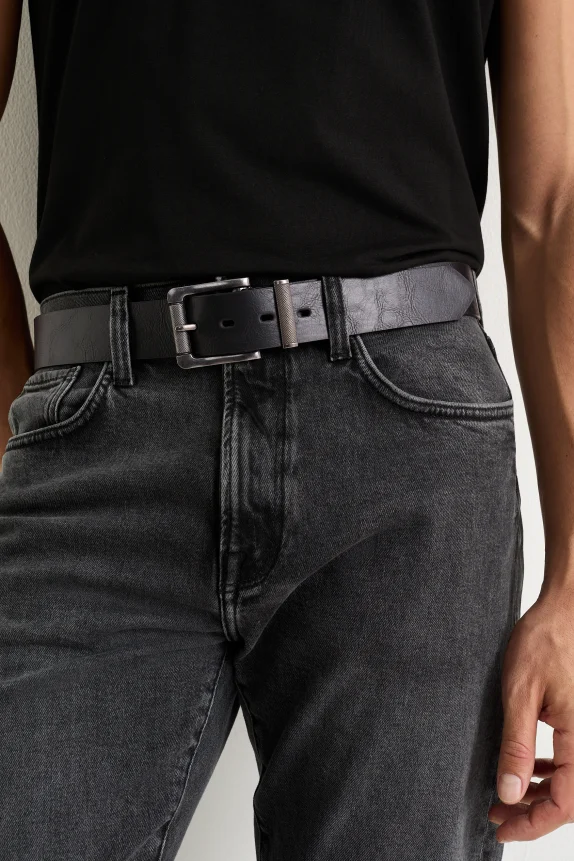 Belt - faux leather black