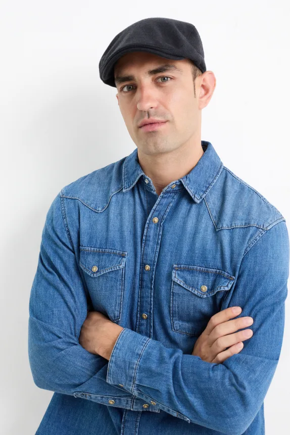 Flat cap dark blue
