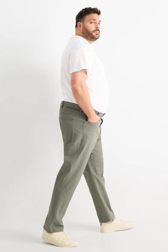 Trousers - regular fit dark green