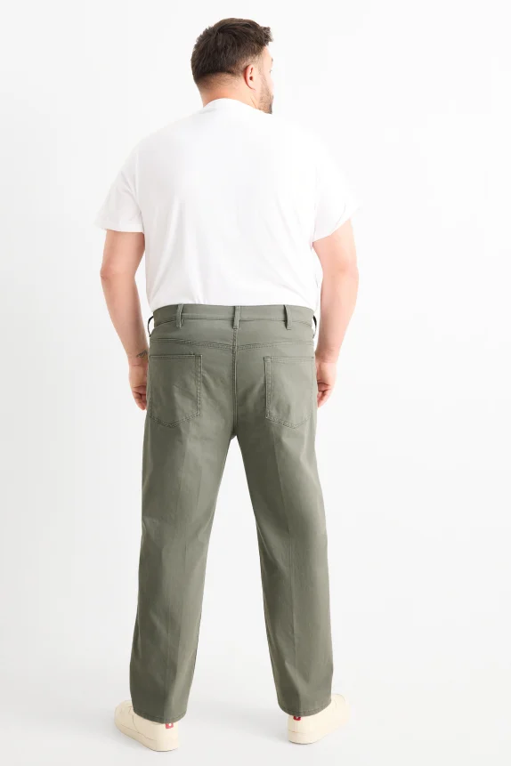 Trousers - regular fit dark green