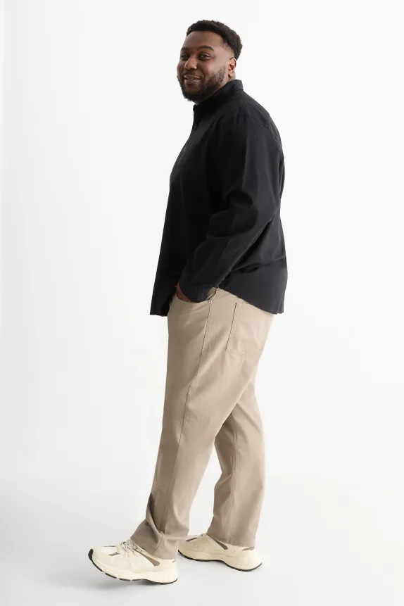 Trousers - regular fit taupe