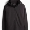 Softshell jacket with hood - water-repellent black
