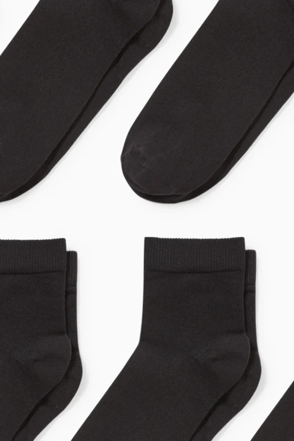 Multipack of 7 - short socks  black