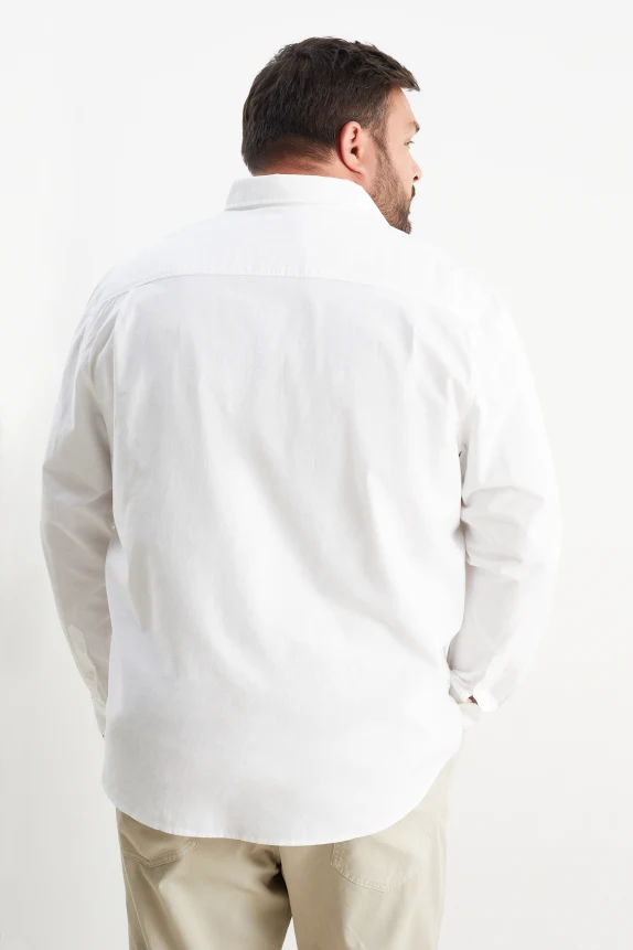 Oxford shirt - regular fit - button-down collar cremewhite