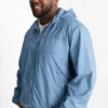 Bomber jacket with hood - water-repellent light blue