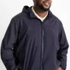 Bomber jacket with hood - water-repellent dark blue