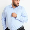 Shirt - regular fit - kent collar - easy-iron light blue