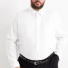 Shirt - regular fit - kent collar - easy-iron cremewhite