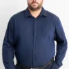Shirt - regular fit - kent collar - easy-iron dark blue