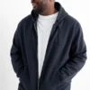 Zip-through hoodie dark blue