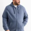 Zip-through hoodie blue