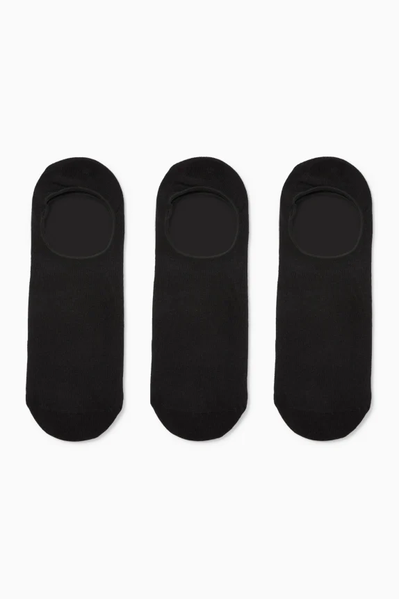 Multipack of 3 - footsies black