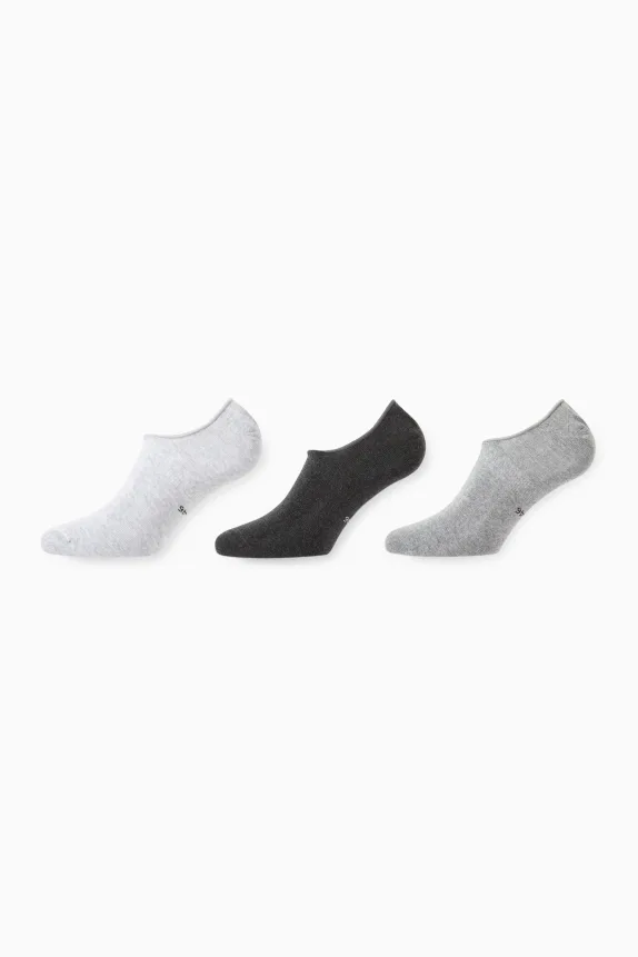 Multipack of 3 - footsies gray / black