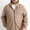 Zip-through hoodie brown