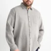 Shirt - regular fit - kent collar - textured green