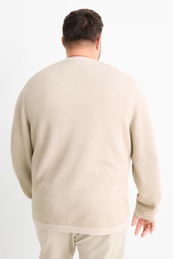 Jumper - textured beige