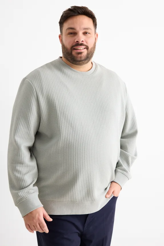 Sweatshirt - textured gray