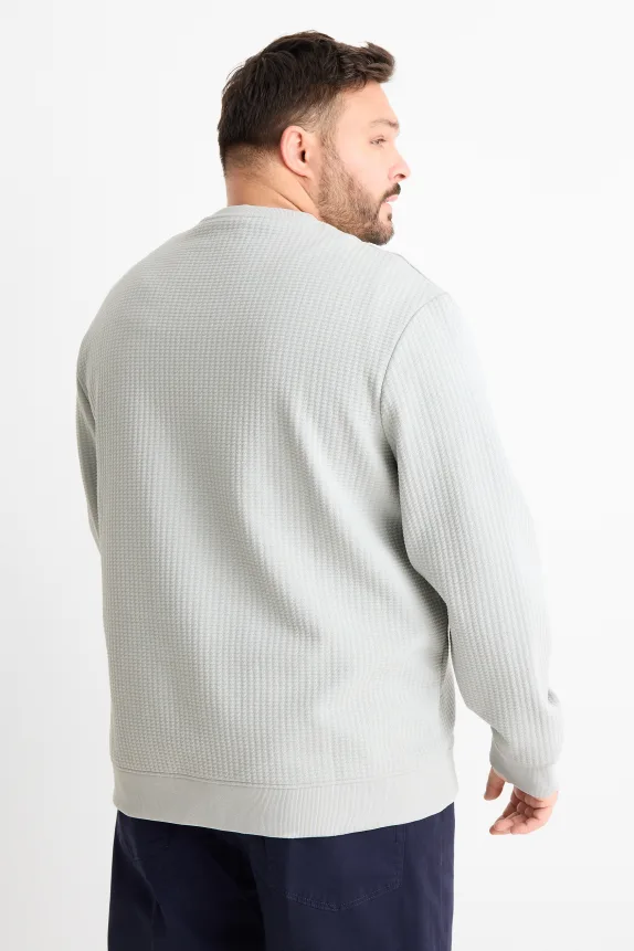 Sweatshirt - textured gray