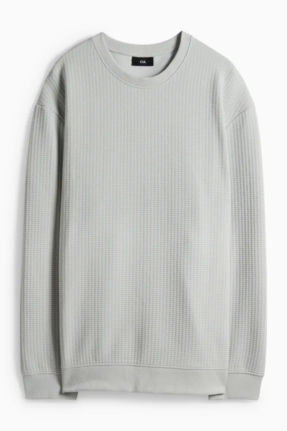 Sweatshirt - textured gray