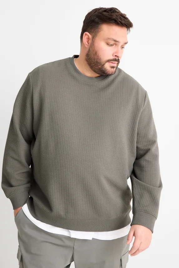 Sweatshirt - textured gray