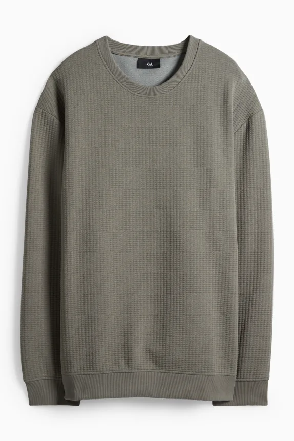 Sweatshirt - textured gray