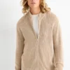 Cardigan - ribbed beige