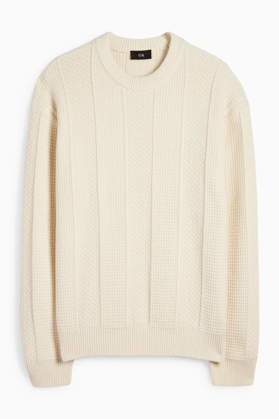 Jumper - textured cremewhite