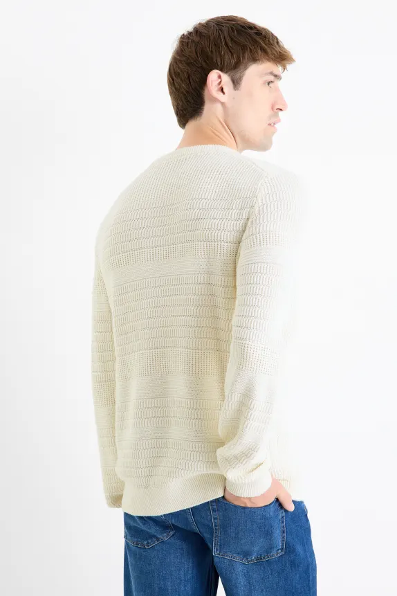 Jumper - textured cremewhite