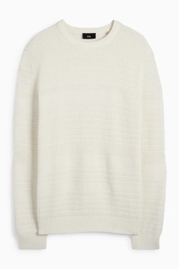 Jumper - textured cremewhite