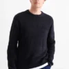 Jumper - textured dark blue