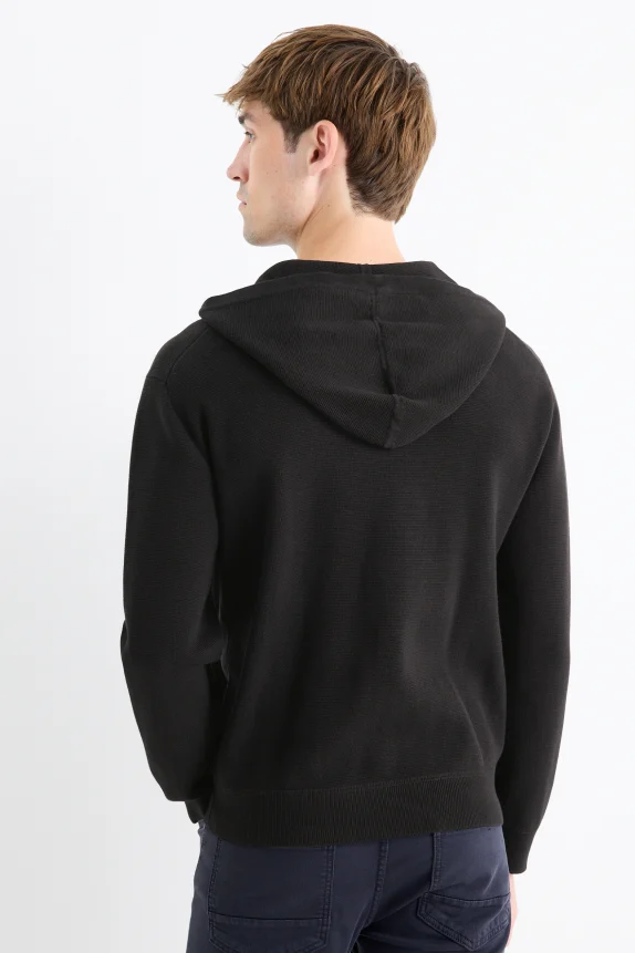 Hooded jumper black