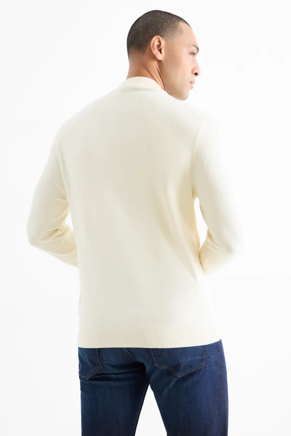 Fine knit jumper cremewhite