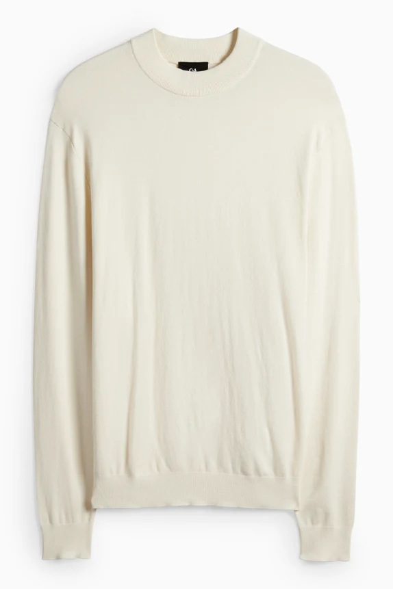 Fine knit jumper cremewhite