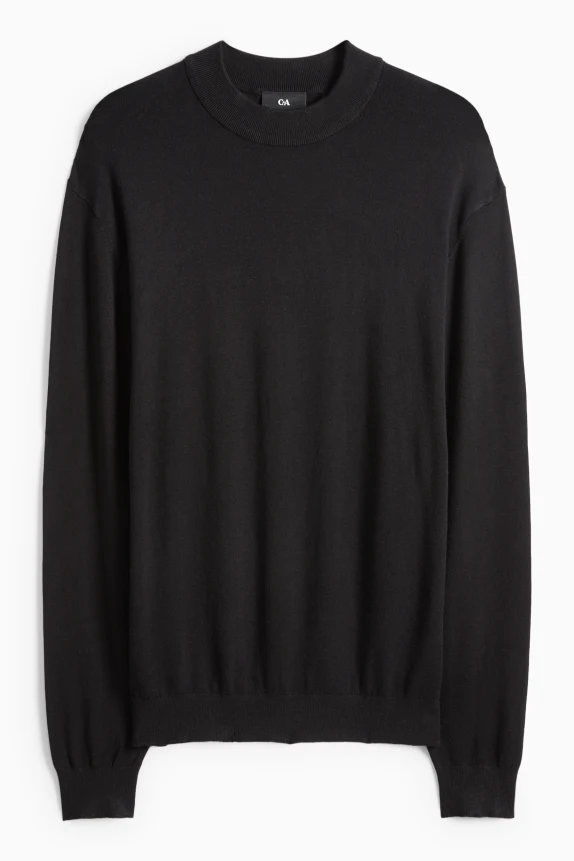 Fine knit jumper black
