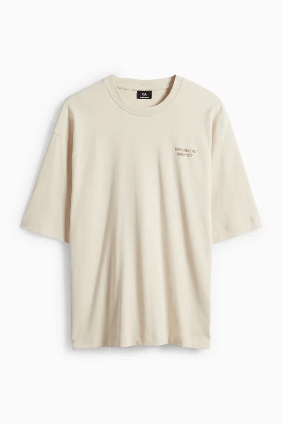 T-shirt - oversized light beige