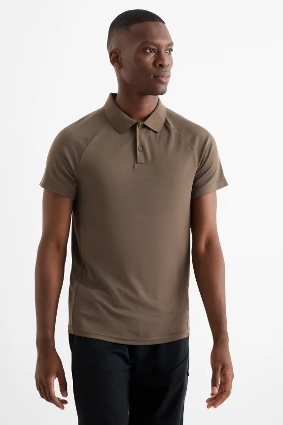 Active polo shirt brown