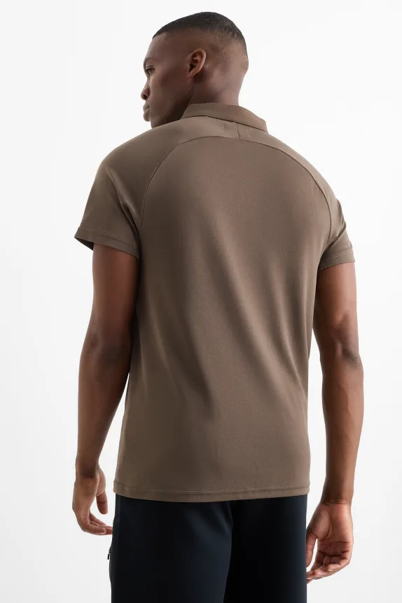 Active polo shirt brown