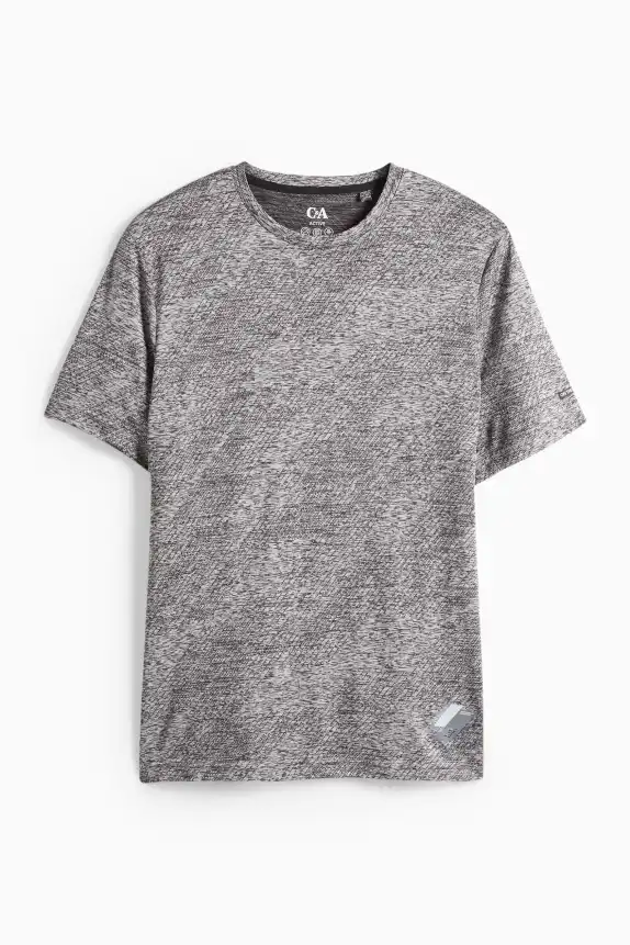 Technical top - regular fit black / gray