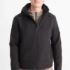 Softshell jacket with hood - water-repellent black
