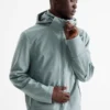 Softshell jacket with hood - water-repellent light blue