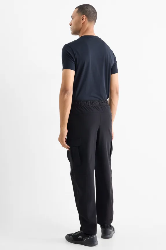 Technical cargo trousers black