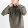 Technical hoodie dark green-melange
