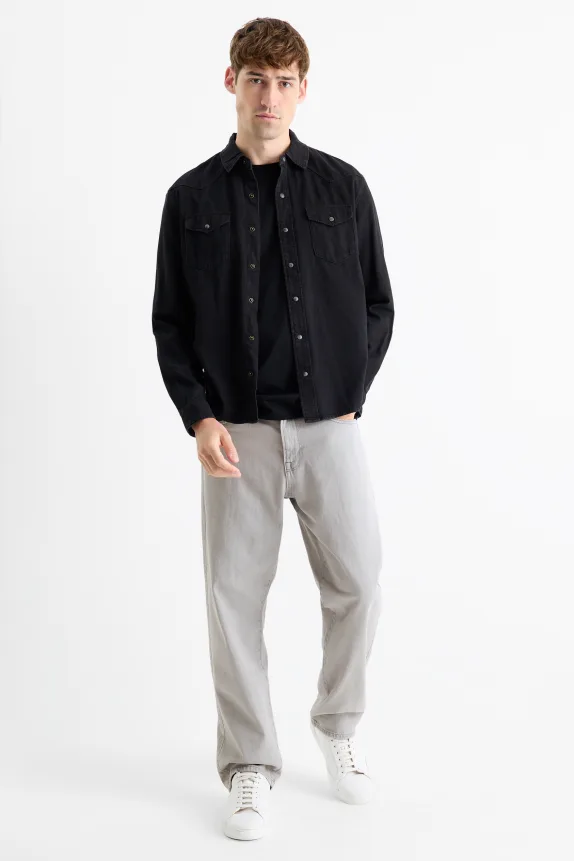 Relaxed jeans denim-light gray