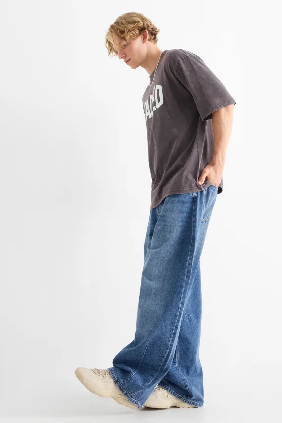Balloon jeans blue denim