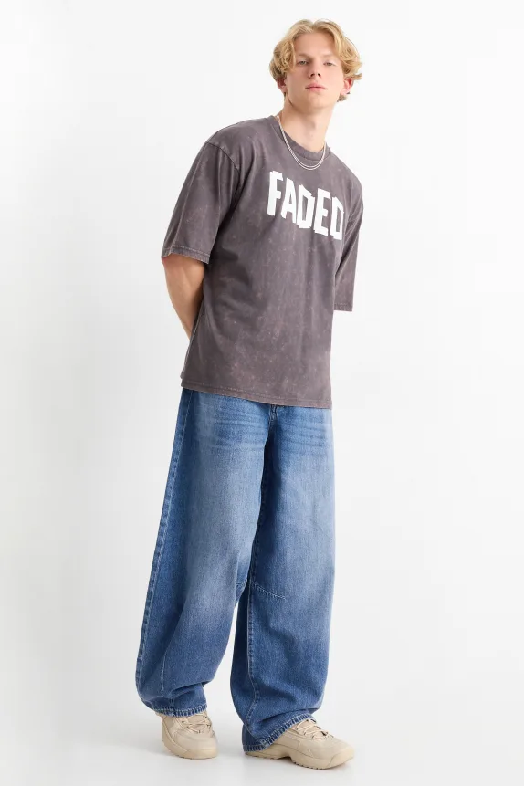 Balloon jeans blue denim