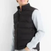 Quilted gilet - water-repellent black