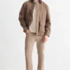 Trousers - slim fit - textured taupe
